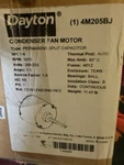 Dayton Condenser Fan Motor (4M205BJ) 1.5A 1/4HP (S1F5). Fixed Price $120.00.