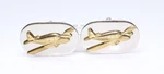 Vtg Anson Single Engine Prop Plane Cuff Links Mid-century Aviation Aged Cond.. Fixed Price $40.00.