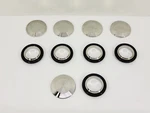 (lot Of 5) Kurt J Lesker QF25-100-SB ISO25 Blank W/ QF25-100-SRV Centering. Fixed Price $57.50.
