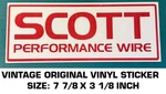 Scott Performance Wire Vintage Original Vinyl Decal Sticker - Racing Engine. Fixed Price $7.22.