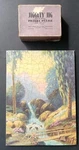 R. Atkinson Fox - Puzzle & Box 'by Waterfall' 1932. Fixed Price $30.00.