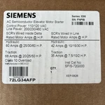 Siemens Ac Semiconductor Elevator Motor Starter 72LG34AFP. Fixed Price $1329.99.