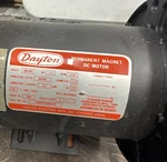Dayton 2M168C Permanent Magnet Dc Motor 90V 1/2 Hp 1725 Rpm Base Mount. Fixed Price $150.00.
