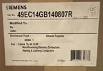 Siemens General Purpose Non Reversing Motor Starter Enclosure 49EC14GB140807R. Fixed Price $79.00.