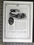 1920 Premier Model 6-D Open Car Motor Corporation Indianapolis Auto Ad FC5888. Fixed Price $21.95.