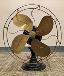 1910 Emerson 16" Fan, Type 12648, Ornate Base Lever Oscillator, Serial No. 18382. Fixed Price $1200.00.