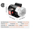 1HP Electric Motor 1725RPM AC115V/230V 56C Frame 1-PHASE 5/8" Keyed Shaft. Fixed Price $139.00.
