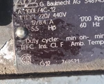 G. Bauknecht Ag 100L/4C-12 Induction Motor 3PH 5.5HP 220/440V 60HZ 1700RPM Te. Fixed Price $150.00.