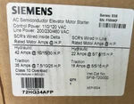 Siemens Ac Semiconductor Elevator Motor Starter 72HG34AFP. Fixed Price $854.99.
