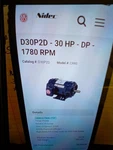 Motor, D30P2D, Hp, 3PH. #6310-2Z-J1C3, Contious Duty, $999.00 New.. Fixed Price $999.00.