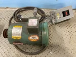 Hp /3 Phase Motor 3450RPM, W/mag. Starter Baldor #M3559 W/12' Cable + Plug. Fixed Price $125.00.