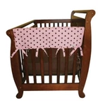 Trend Lab Cribwrap Rail Covers For (set Of 2), Pink/brown Polka Dot F/s. Fixed Price $19.95.