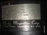 Moda Magnetics Corp Motor Dla 400C-86-C-3146 50M -0194 S/n 171 3/4 " Shaft. Fixed Price $400.00.