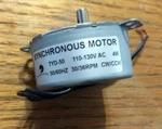 TYD-50 Small Electric Motor 110-130V 33-39RPM Cw/ccw Ac Synchronous Geared. Fixed Price $13.99.