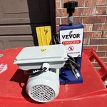 Vevor SMS-25 Electric Motorized Wire Stripper Machine W/ Motor, Blue. Fixed Price $125.00.