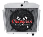 Champion 4 Row RADIATOR,16" Fan For 1955 1956 Chevrolet Bel Air Cyl Mount. Fixed Price $452.60.