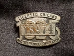 Rare 1925 Licensed Chicago Motor Vehicle Operator Pinback 18974 Vintage Orginal. Fixed Price $29.99.