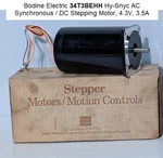 Bodine Electric 34T3BEHH Hy-snyc Ac Synchronous / Dc Stepping Motor, 4.3V, 3.5A. Fixed Price $109.99.