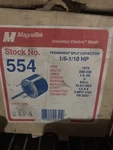 Magnetek Universal Electric Motor 554 Ge 3027 1/6-1/10HP 1075RPM 208-230V Ball. Fixed Price $110.00.