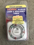 Tork Plug Lamp & Appliance Timer 4 On Off Settings Heavy Duty 23.5 Hours Max. Fixed Price $22.09.